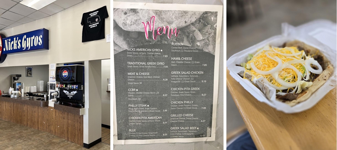 Nick's Gyros Menu
