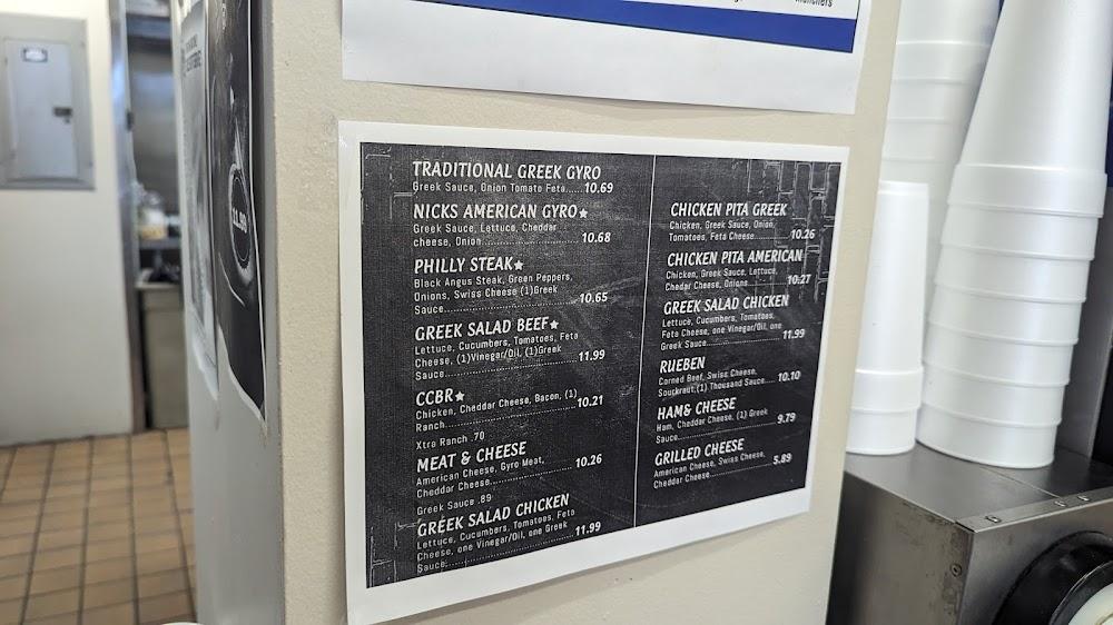 Nick's Gyros Menu image 2